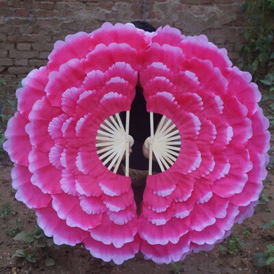 Fan dance Manufactor Direct selling festival Opening Dancing fan adult Two-sided Petal peony Big flower Younger fans