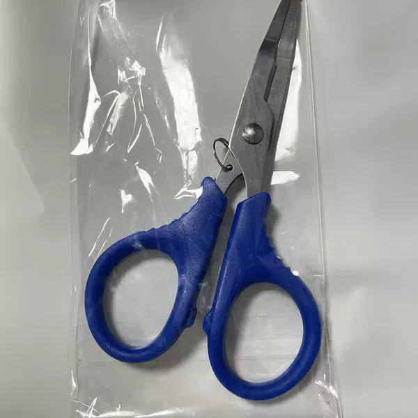 Stainless steel mini fishing scissors strong horse fishing line scissors straight mouth with hook open loop pull line outdoor fishing supplies artifact