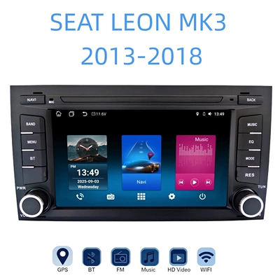 Suitable for Seat Leon Mk3 7inch Android Large-Screen Gps Navigation Wifi Bluetooth Reversing Image Cpaa (DVD Navigation)