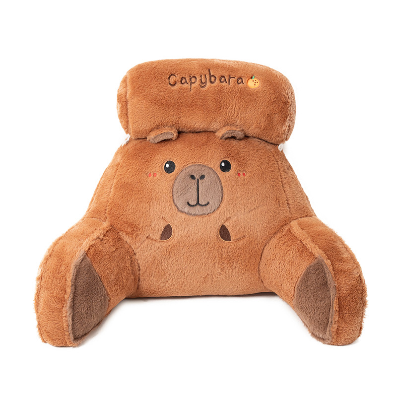 Capibala piel de conejo multifuncional cintura cojín de cama bolsa suave cojín de oficina cojín de cintura cojín de cama guinea pig