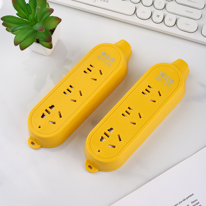 信达泰大功率插排16A厚铜抗摔不带线地拖插座无线工业接线插板