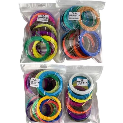 3D Printing Pen Consumables High-Temperature PLA/ABS Low-Temperature PCL 1.75mm High-Quality Materials 3M 5M 10M