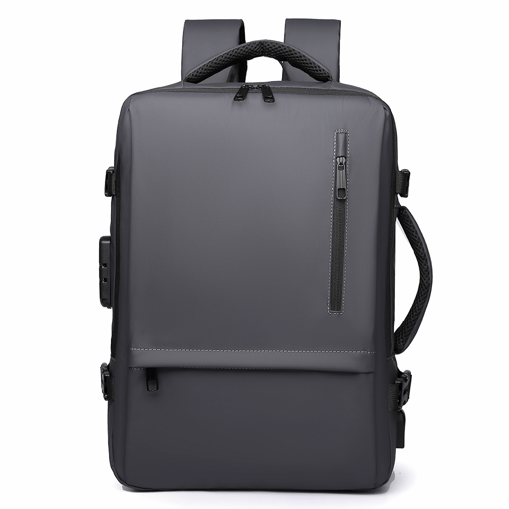Großer Business-Rucksack mit Zahlenschloss für Herren, Laptopfach mit erweiterbarem Stauraum, hochwertige Verarbeitung, leicht_voghion.com
