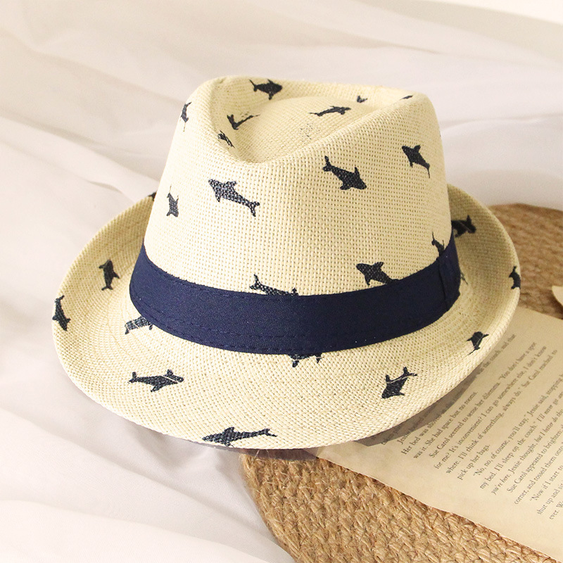 Summer Season Children Unisex Gender Casual, Vacation Style Children Unisex Casual Vacation Cartoon Straw Hat