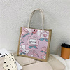 Fresh capacious cloth bag, brand linen bag, cartoon shopping bag, 2022 collection, Korean style