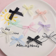 双条勾波浪边手打蝴蝶结布艺配件服装鞋帽袜子配饰 DIY手工材料