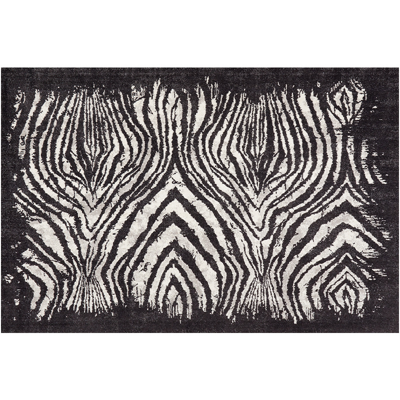 Alfombra a rayas negras sala de estar lujoso antibacteriano de alto nivel libre de aldehído retrógrado leche de seda de leche de cama