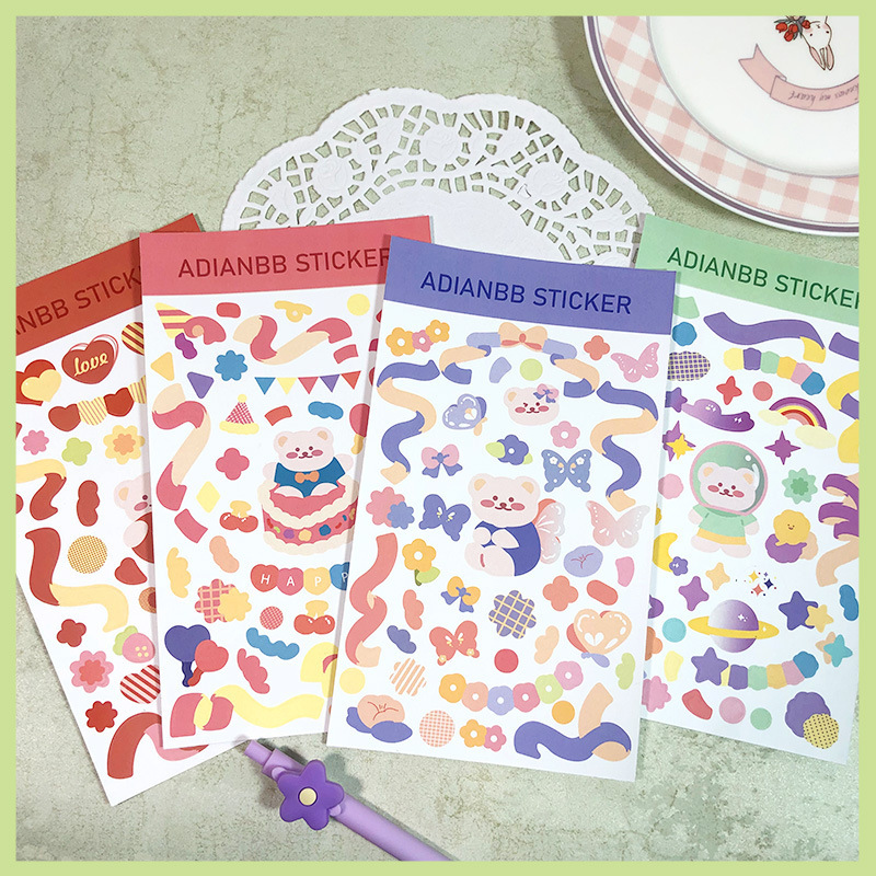 亮相片可爱手账本拼贴素材|ru