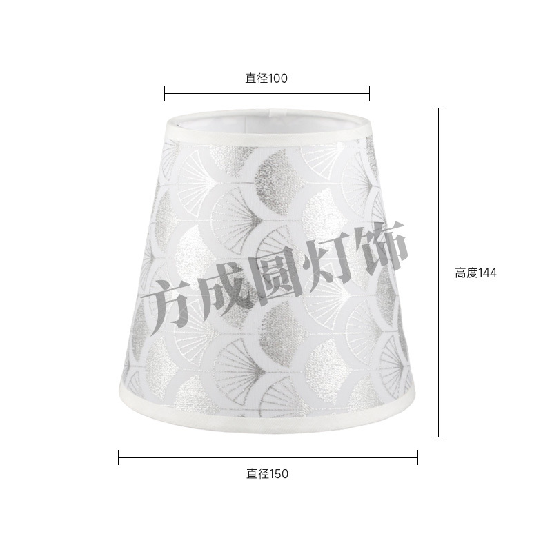 Patrón de impresión Pantalla de lámpara de pegatina plana al por mayor candelabro retro Pantalla de lámpara de lino Casa de familia Estudio Salón de té Lámpara redonda Pantalla de lámpara