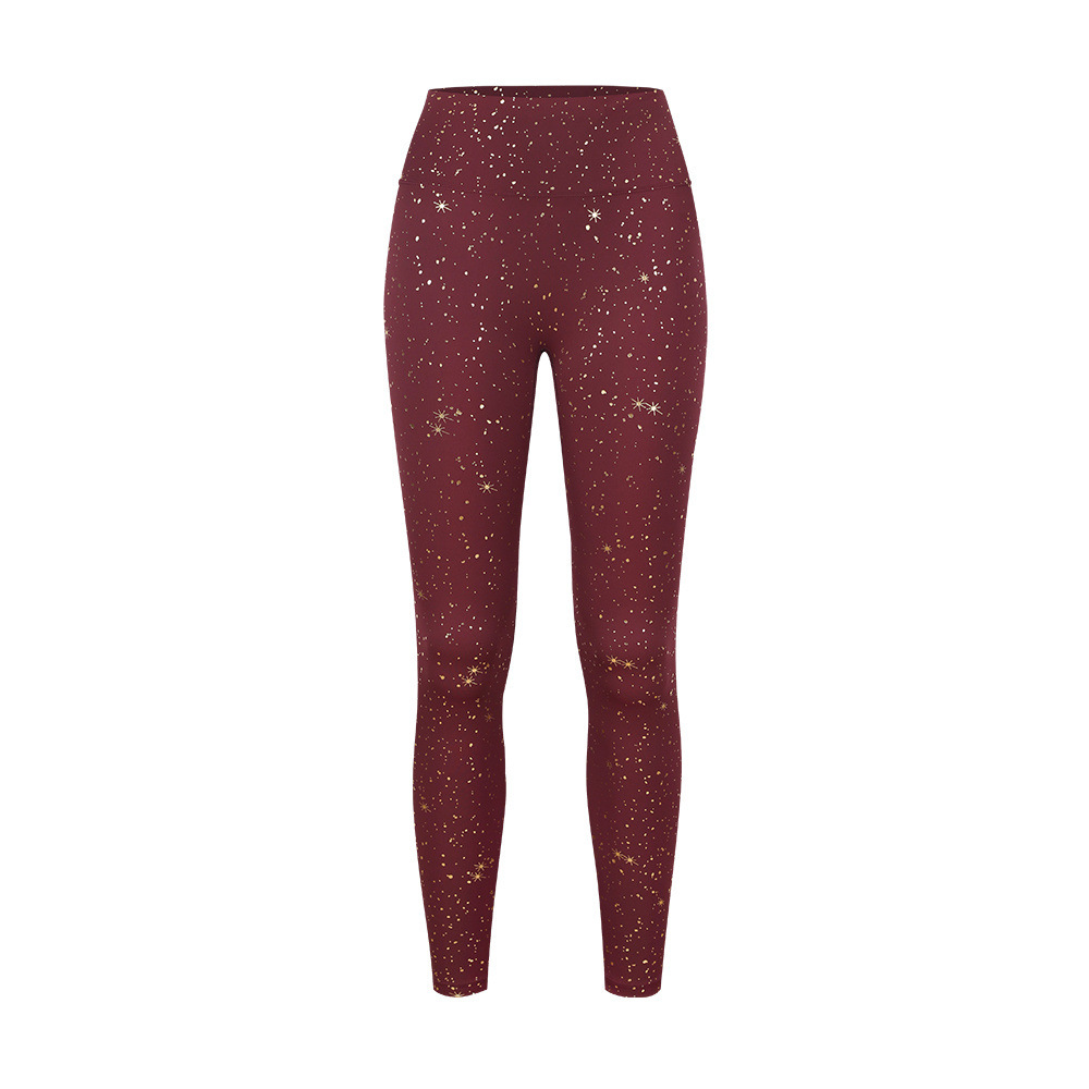 [Spot] LD nueve pantalones dorados de cintura alta, caderas desnudas, pantalones de pilates para mujeres.
