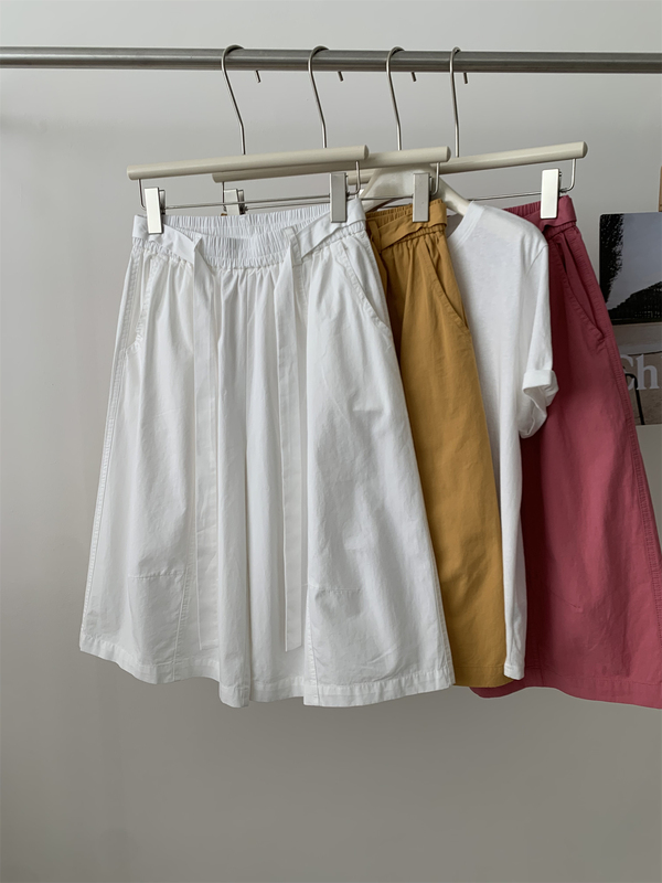 Vintage Washed Cotton Drawstring Wide-Leg Cropped Pants for Women, Slimming and Versatile, Petite Workwear Style Casual Pants, Summer Edition