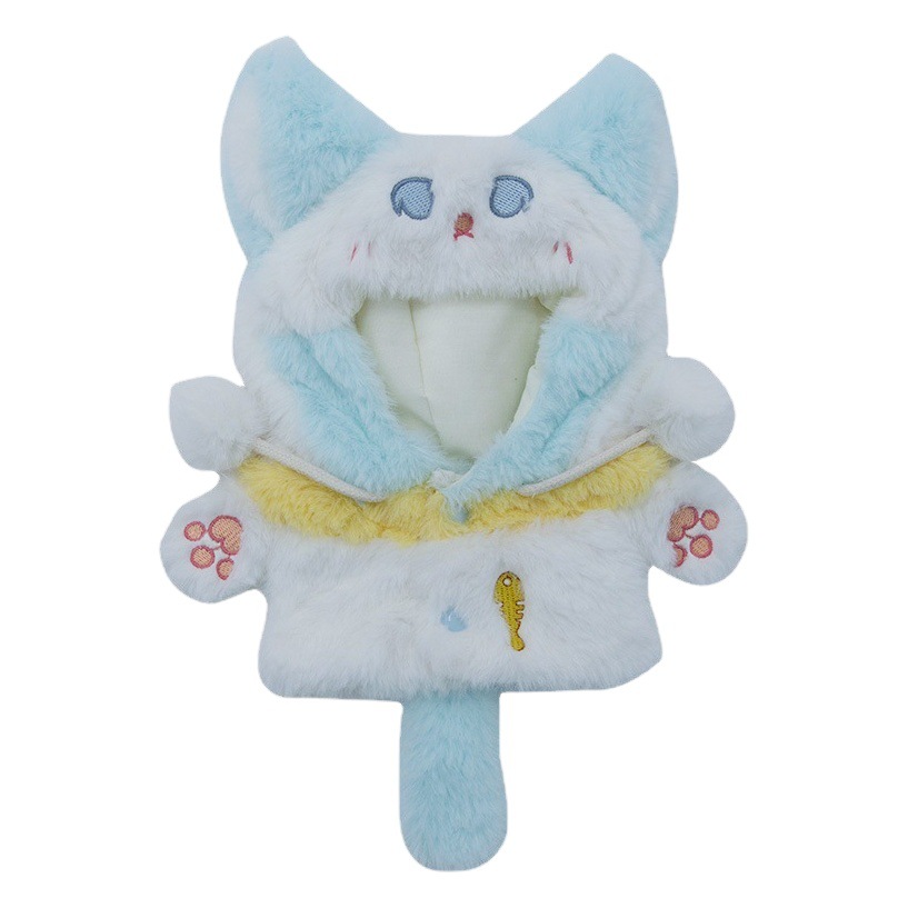 10cm20cm ropa de muñeca con capucha mono de peluche de juguete muñeca 20cm ropa de muñeca de algodón lindo en stock