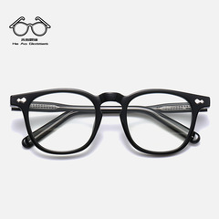 新款日系復古經典黑框板材男款女士TR90插芯腳防藍光眼鏡框架近視