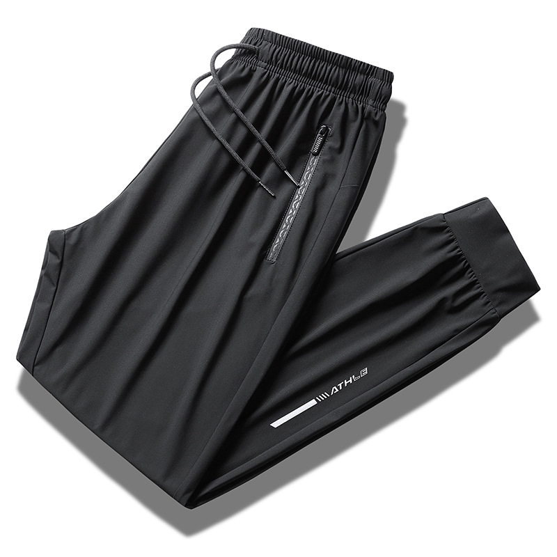 Pantalones de Seda de Hielo Transpirables de Secado Rápido 2024, Pantalones Largos Deportivos Casuales para Hombre, Pantalones de Aire Acondicionado de Talla Grande para Hombre, Venta al por Mayor del Fabricante