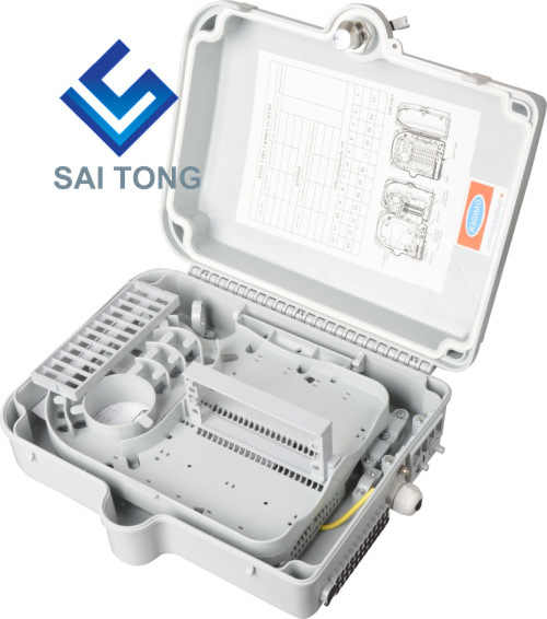 1分16光缆分纤箱FTTH外贸出口型1:16塑料光配线箱16芯光纤分线箱