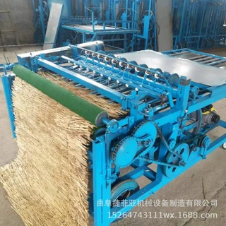 公路养护草苫子机金蝉树枝编织机蒲草芦苇 宽幅可调电动草帘机