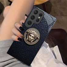 欧美潮牌三星S23Ultra钢化玻璃壳全包S25plus手机保护套A56轻奢风