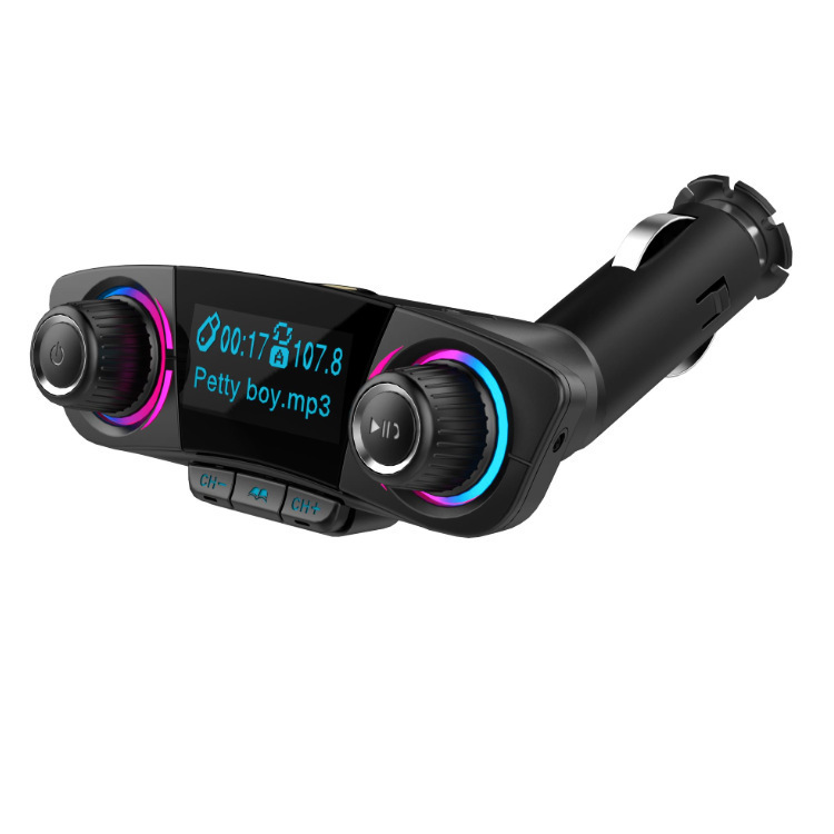 車載ハンズフリーbt06車載bluetooth mp3プレーヤー多機能bluetooth車充電多言語車載mp3
