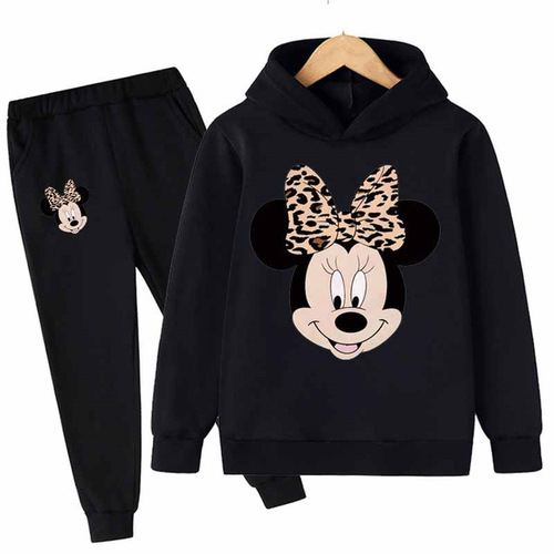 Minnie Mouse Casual Kids' 2-Piece Hoodie Set - Cool for Girls and Boys Sports Clothing