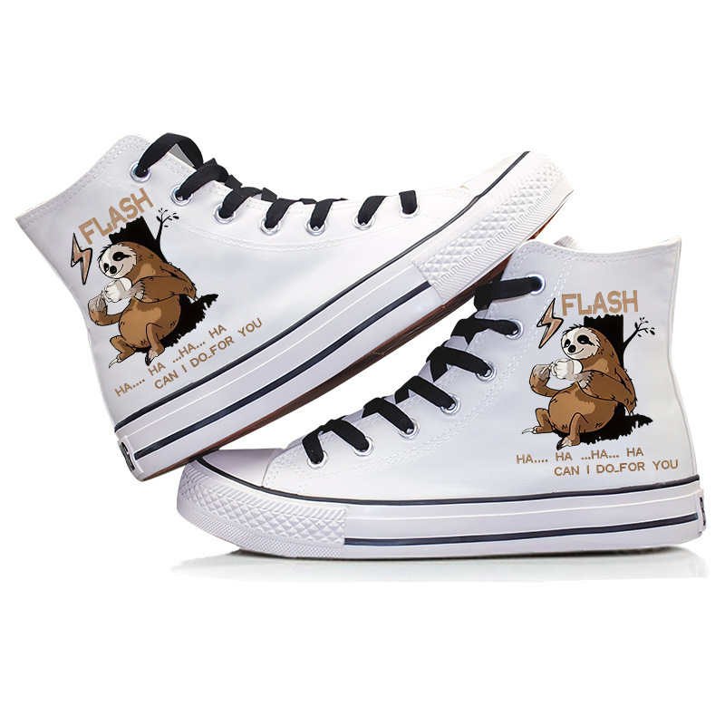 Cross - Border new animal City 2 lindos zapatos de lona de dibujos animados alrededor de zapatos casuales estudiantes zapatos impresos de moda