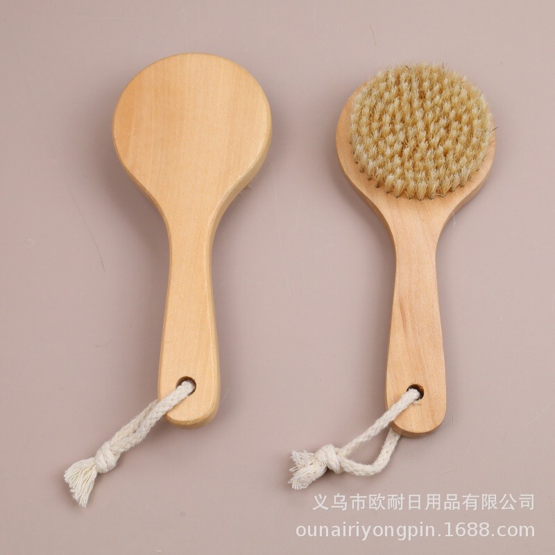 跨境热销猪鬃毛浴刷长柄楠竹搓背不求人洗澡刷子荷木软毛身体刷|undefined