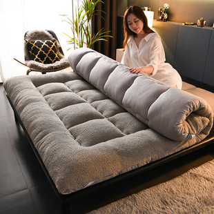 Thickened soft mattress student dormitory mattress feather velvet warm single double mattress mattress foldable bedding wholesale