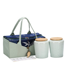 绿茶茶叶包装盒手工茶艺布包白茶玉露毛尖龙井碧螺春陶瓷茶叶罐