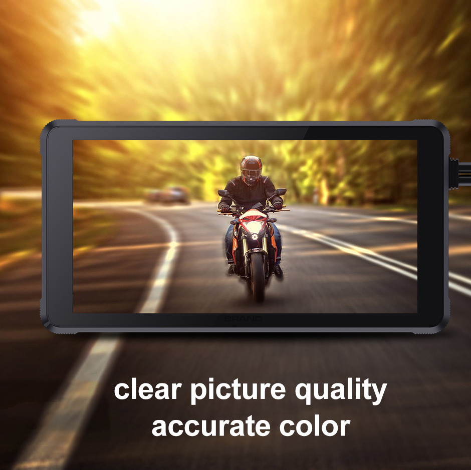 Cross-Border New Motorcycle Dual-Lens Navigation Screen Projection 1080P High-Definition Waterproof Carplay Driving Recorder