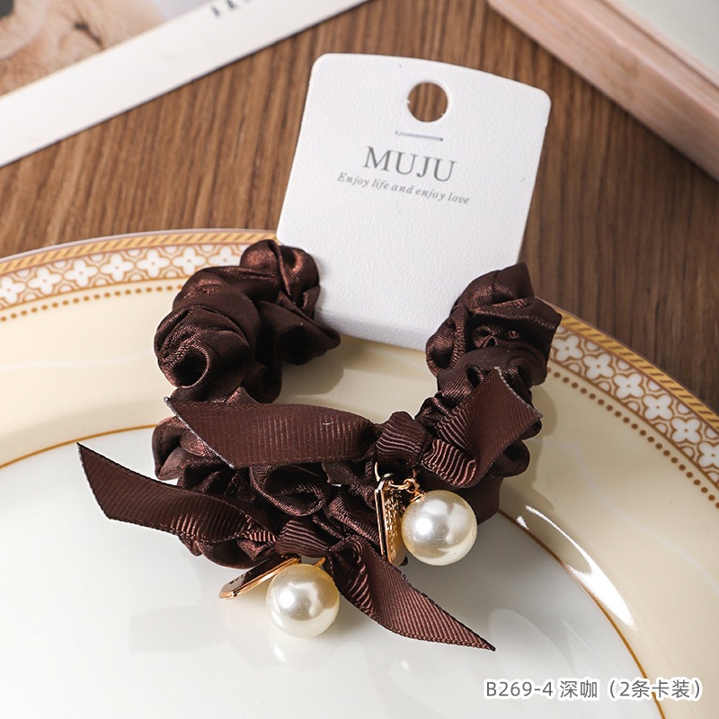 [Carga de tarjeta] sensación de alto nivel coreano de cabello de código de barras de moda de alta elasticidad de cabello anillo de cabello correa de cola de caballo