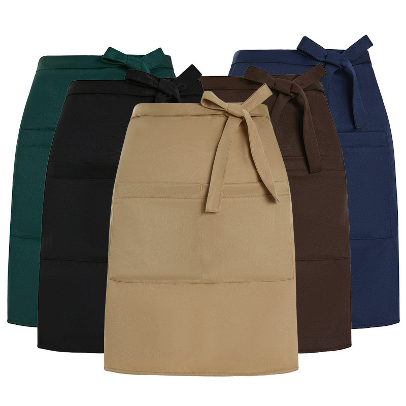 Waiter Half Apron Short Milk Tea Coffee Shop Men's and Women's Apron Printed Logo Fast Food Hot Pot Restaurant Short Apron Waiter Half Apron Short Milk Tea Coffee Shop Men's and Women's Apron Printed Logo Fast Food Hot Pot Restaurant Short Apron
