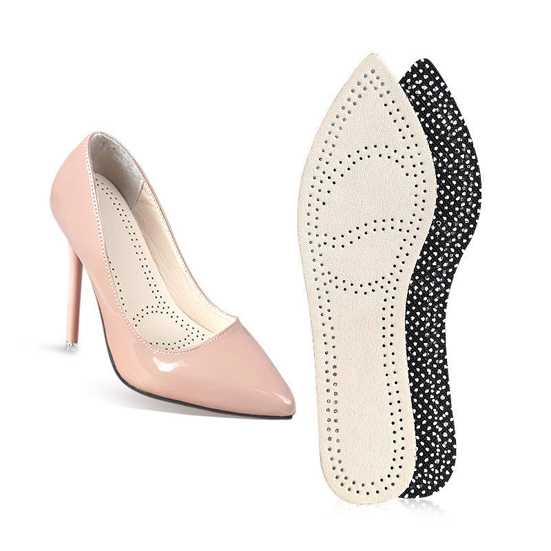 Pointed leather full pad sweat absorbent breathable soft insole non-slip leather latex high heel insole in stock wholesale Pointed leather full pad sweat absorbent breathable soft insole non-slip leather latex high heel insole in stock wholesale