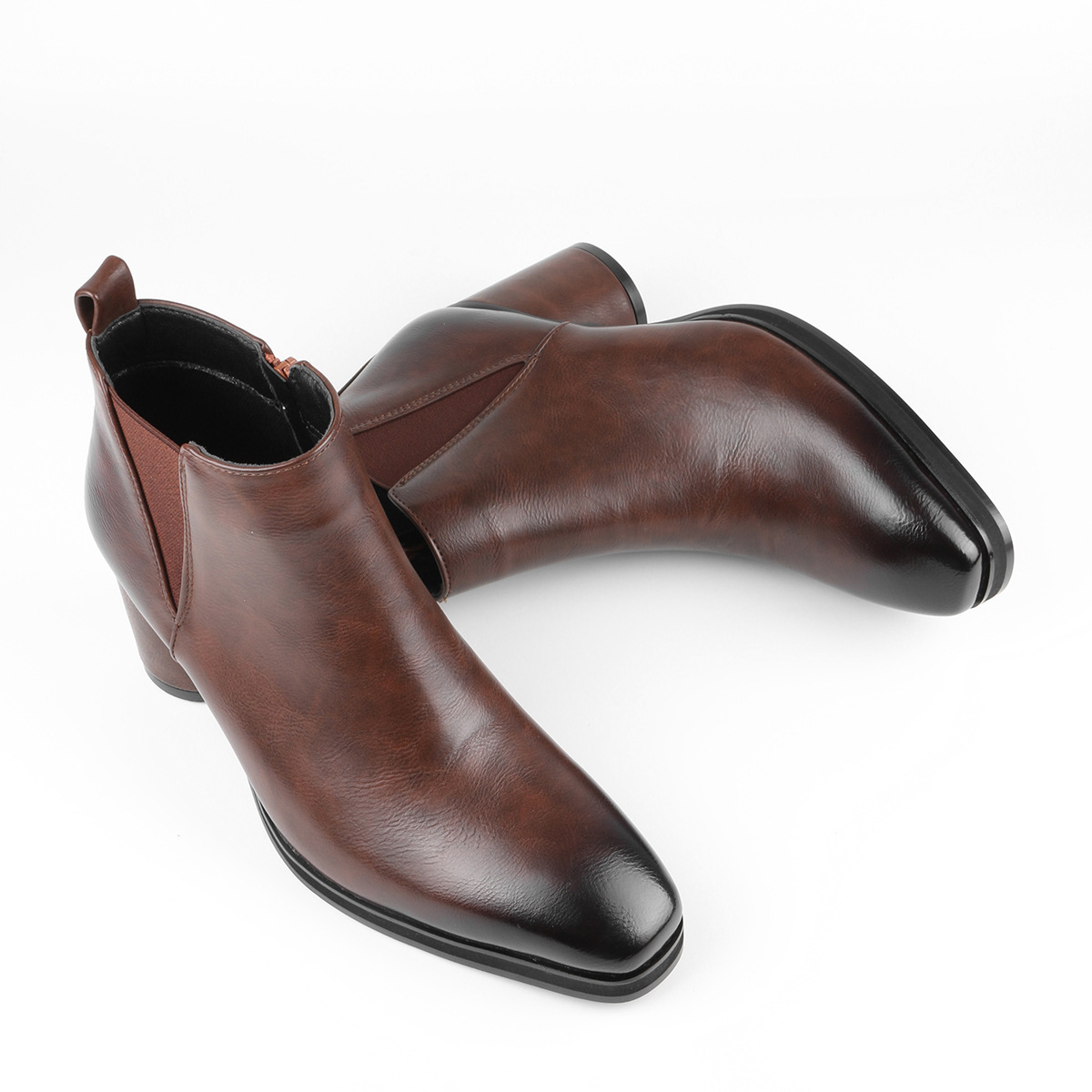 Elastische Business-Stiefel für Herren mit hohen Absätzen_voghion.com