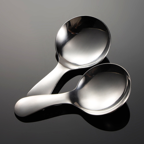 Ern 304 stainless steel short-handled large head round teaspoon tea spoon cute children's small spoon gift tableware