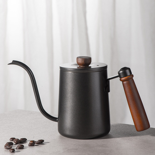 Coffee hand brewing pot 304 stainless steel coffee pot thin mouth long mouth pot vertical flow water hanging ear coffee pot 600ml