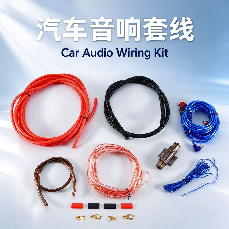 Car audio power amplifier cable subwoofer cable 4G cable cable connector amplifier installation kit