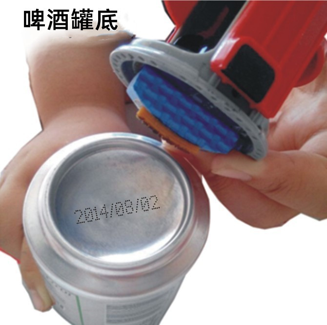 速干油墨手动打码机 瓶酒瓶底凹凸面打印高清字版多排打印 包邮