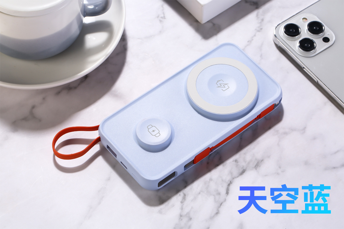 3C inalámbrico magnet charger 10000mAh reloj teléfono con cable de carga rápida fuente de alimentación compacta y portátil