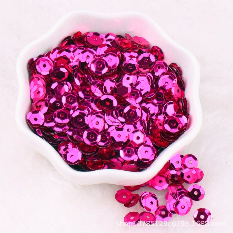6mm серебристый с ажурной подошвой sequins, ярко светящийся лазерный круглый вогнутый планшет DIY пошив одежды вспомогательные материалы аксессуары