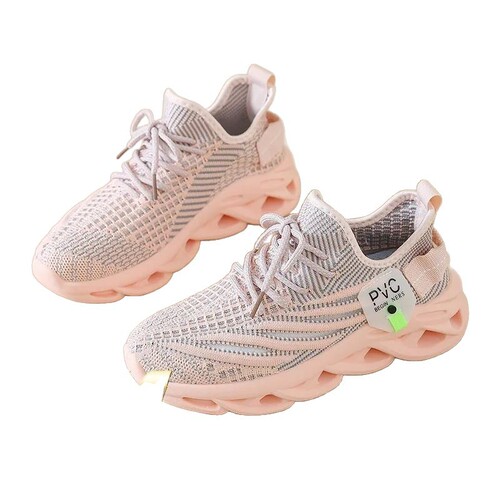 Women's shoes with thick soles and poop feeling coconut shoes. Women's breathable flying knitted sports running shoes breathable casual