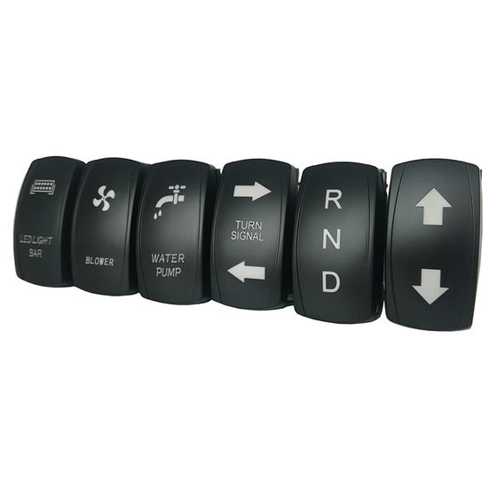 24V car boat switch modified up and down arrow yacht three-speed self-locking RND white light forward and backward