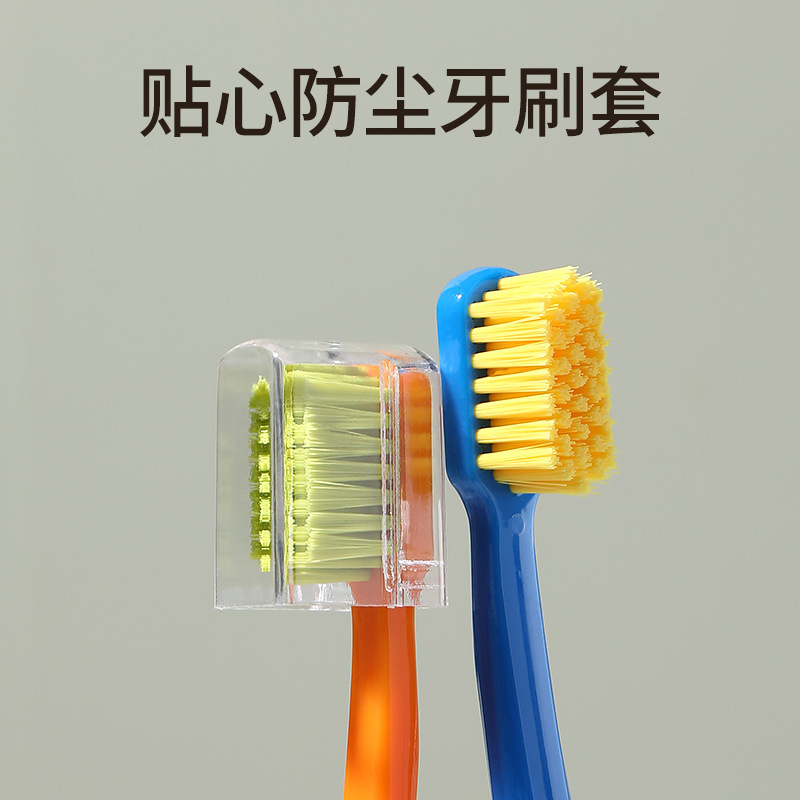 RAOYI成人宽头软毛牙刷家用带防尘护套清洁软毛牙刷现货批发厂家|undefined