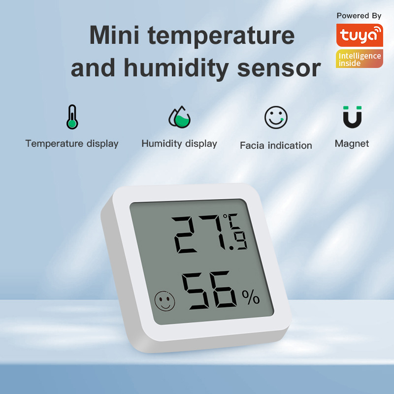 그래픽 스마트 온도 및 습도 센서 스크린 미니 홈 온도 및 습도 센서 스마트 홈 온도계