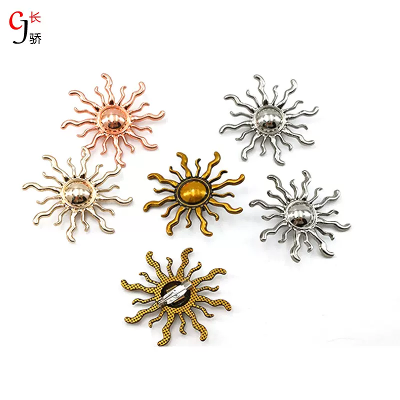 跨境爆款简约太阳花胸针个性百搭女士珍珠胸花高端毛衣开衫配饰