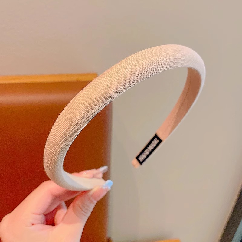 Colegio coreano estilo de color sólido bandas de cabello de chicas simple bandas de cabello delgado de presión universal tarjeta de cabello 2025 nuevo toque de cabello primavera