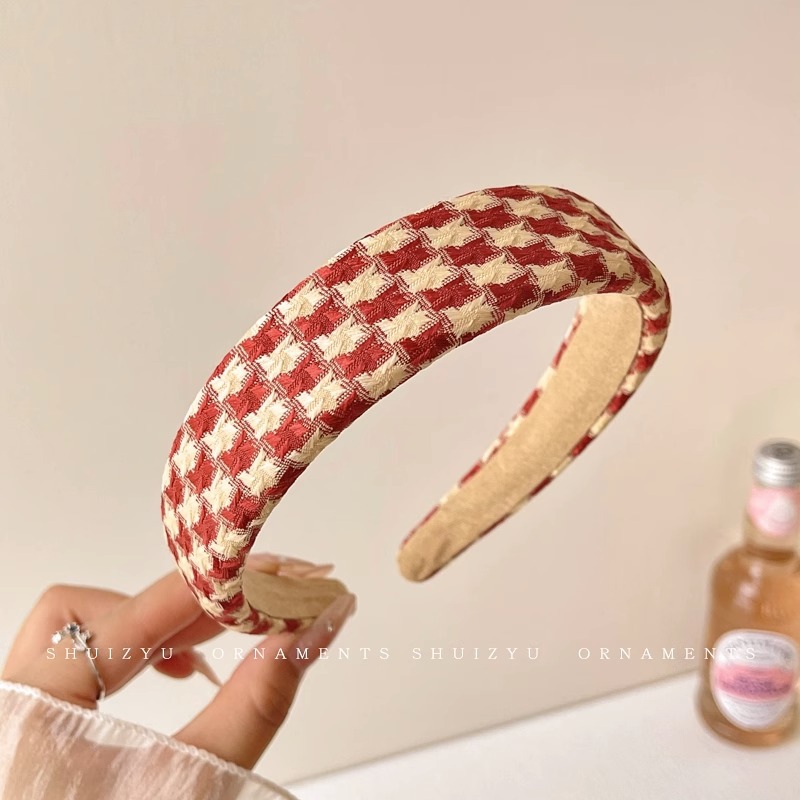 Rosado para mujeres 2025 nuevo cráneo alto borde ancho dulce paquete de cabello pequeño viento fragancia temperamento para el cabello al por mayor