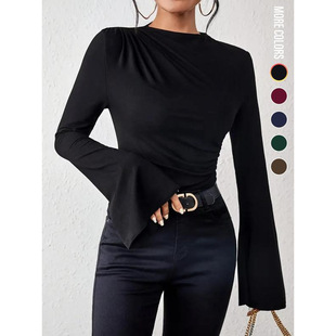 A 81768 Ruffled bell-sleeve tee ���������� T ���羳���u