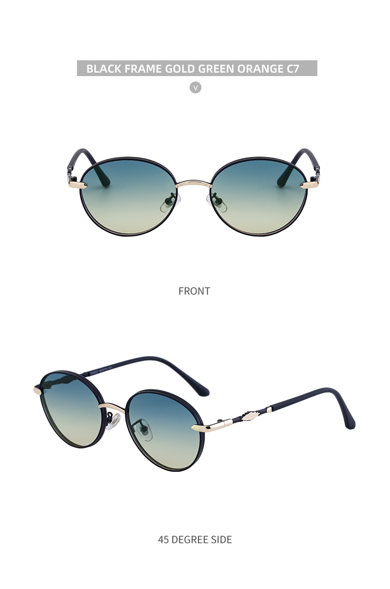 Oval Frame Sunglasses For Men And Women Retro Style Eyewear_voghion.com