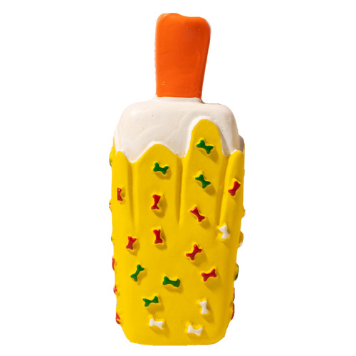 Cross-border new model of simulated latex donut ice cream, bite-resistant and teeth-molding sounding hot dog pet toy manufacturer direct sale