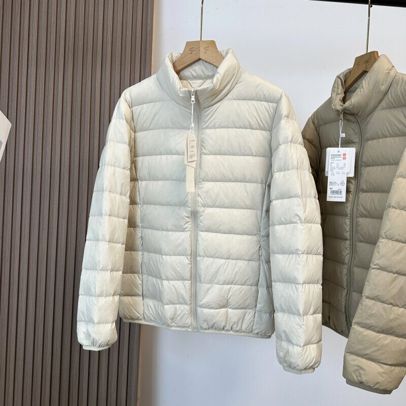 J-Classic 90 White Duck down Lightweight Stand Collar Ribbed down Jacket for Women 2026 Winter Slim Fit down Coat Dropshipping