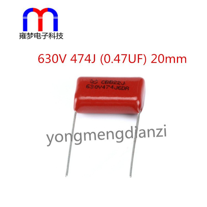 CBB电容 CL电容器 630V 474J 0.47UF 脚距20MM 全新正品 薄膜电容